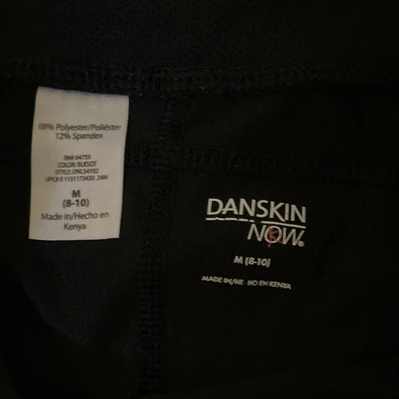 3/$15 Danskin Now Black Capri Leggings size Medium 8-10 - Picture 2 of 3